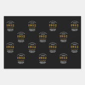 70e verjaardag 1952 zwart-wit legant inpakpapier vel (Voorkant 2)