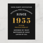 70e verjaardag 1955 Zwart Goud Briefkaart (Voorkant)