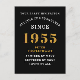 70e verjaardag 1955 Zwart Goud Briefkaart
