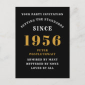 70e verjaardag 1956 Zwarte Goud Uitnodiging (Voorkant)