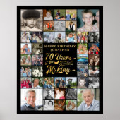 70e verjaardag 42 fotocollage JAREN IN DE MAAK Poster (Voorkant)