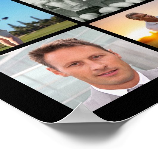 70e verjaardag 45 foto collage hoera voor 70 jaar poster (Hoek)