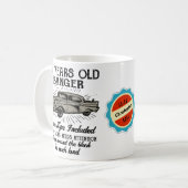 70e verjaardag 70 gepersonaliseerde Funny Vintage- Koffiemok (Voorkant links)