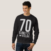 70e verjaardag 70 is 21 in Celsius grappig geschen Trui (Voorkant volledig)