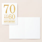 70e verjaardag 70 is de nieuwe 60 folie kaarten (Display)