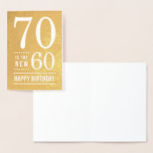 70e verjaardag 70 is de nieuwe 60 folie kaarten (Display)