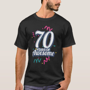 70e verjaardag 70 jaar Geweldige 70 jaar oud Bir T-shirt
