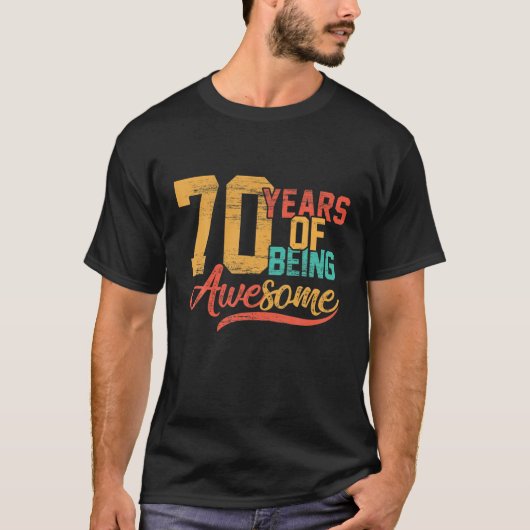 70e verjaardag 70 jaar Geweldige bruiloft en T-shirt (Voorkant)
