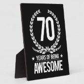 70e verjaardag (70 jaar Geweldige) Fotoplaat (Zijkant)