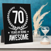 70e verjaardag (70 jaar Geweldige) Fotoplaat (Zijkant)