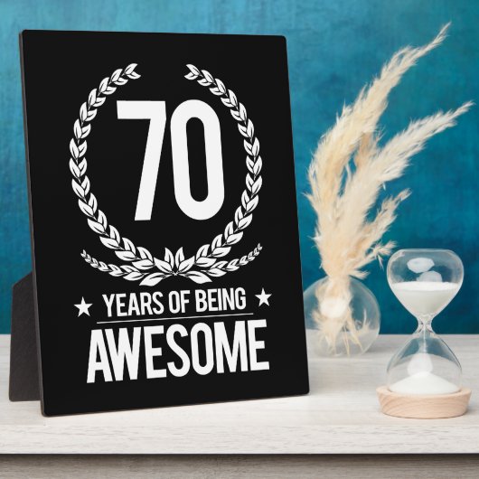 70e verjaardag (70 jaar Geweldige) Fotoplaat (Zijkant)