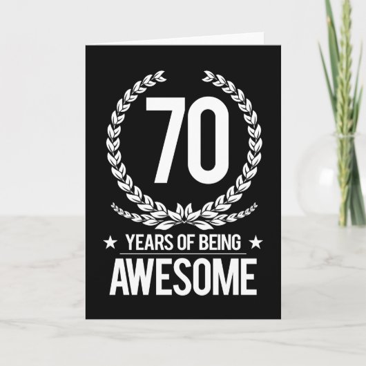 70e verjaardag (70 jaar Geweldige) Kaart (Voorkant)