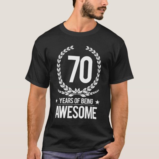 70e verjaardag (70 jaar Geweldige) T-shirt (Voorkant)