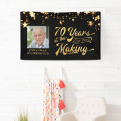 70e verjaardag 70 JAAR IN DE MAAK Gouden Sterren Spandoek (Insitu)