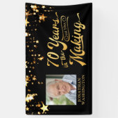 70e verjaardag 70 JAAR IN DE MAAK Gouden Sterren Spandoek (Verticaal)