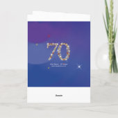 70e verjaardag - 70 jaar in Star-getallen - blauw Kaart (Achterkant)