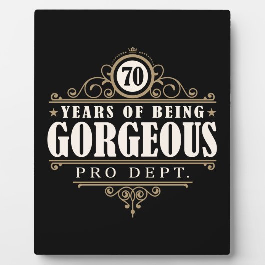 70e verjaardag (70 jaar prachtige) fotoplaat (Voorkant)