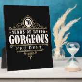 70e verjaardag (70 jaar prachtige) fotoplaat (Zijkant)