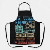  70e verjaardag 840 maanden Couting 70 jaar Schort (Voorkant)