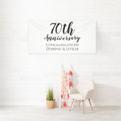 70e verjaardag aangepaste feestbanner spandoek (Insitu)