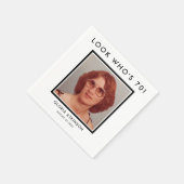 70e verjaardag aangepaste foto-inapkins servet (Hoek)