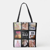 70e verjaardag aangepaste fotocollage zwarte vrouw tote bag (Achterkant)