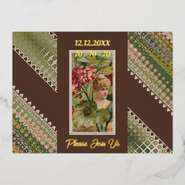 70e verjaardag Aangepaste Uitnodiging Bloemen Beau