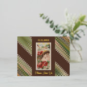 70e verjaardag Aangepaste Uitnodiging Bloemen Beau (Staand Voorkant)