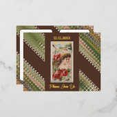 70e verjaardag Aangepaste Uitnodiging Bloemen Beau (Voorkant / Achterkant)