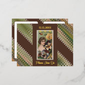 70e verjaardag Aangepaste Uitnodiging Bloemen Beau (Voorkant / Achterkant)