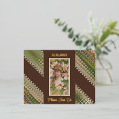 70e verjaardag Aangepaste Uitnodiging Bloemen Beau (Staand Voorkant)