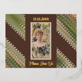 70e verjaardag Aangepaste Uitnodiging Bloemen Beau