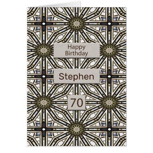 70e verjaardag Abstract Mandala Design (Voorkant)