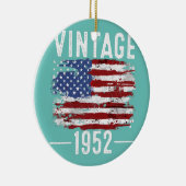 70e verjaardag Amerikaanse vlag amerikaanse vlag Keramisch Ornament (Rechts)