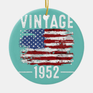 70e verjaardag Amerikaanse vlag  amerikaanse vlag  Keramisch Ornament