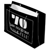 70e verjaardag ~ Art Deco geïnspireerd look "70" + Groot Cadeauzakje (Voorkant Gekanteld)