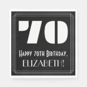 70e verjaardag: Art Deco geïnspireerd look "70" + Servet (Voorkant)