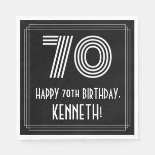 70e verjaardag: Art Deco geïnspireerd look "70" + Servet