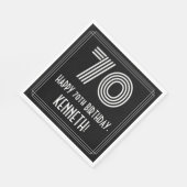 70e verjaardag: Art Deco geïnspireerd look "70" + Servet (Hoek)