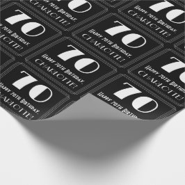 70e verjaardag - Art Deco geïnspireerde look "70", Cadeaupapier