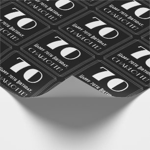 70e verjaardag - Art Deco geïnspireerde look "70", Cadeaupapier