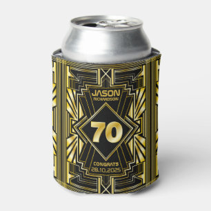 70e verjaardag Art Deco Gold Black Grote Gatsby Blikjeskoeler