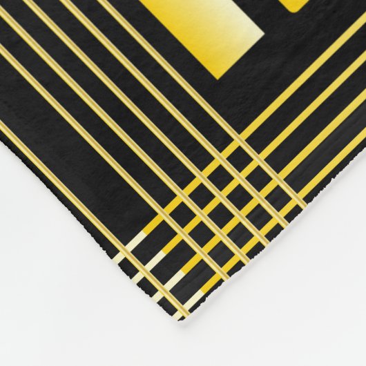70e verjaardag Art Deco Gold Black Grote Gatsby Fleece Deken (Hoek)
