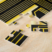 70e verjaardag Art Deco Gold Black Grote Gatsby Legpuzzel (Zijkant)