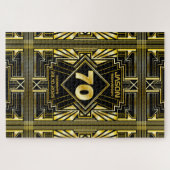 70e verjaardag Art Deco Gold Black Grote Gatsby Legpuzzel (Horizontaal)