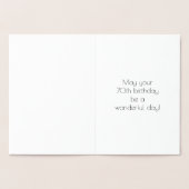 70e verjaardag ~ Art Deco stijl "70" & aangepaste Folie Kaarten (Binnen)