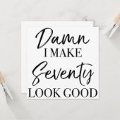 70e verjaardag attitude kaart (Voorkant / Achterkant in situ)