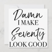 70e verjaardag attitude kaart (Voorkant)