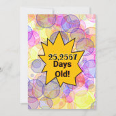 70e verjaardag badge leeftijd in dagen kaart (Voorkant)