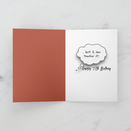 70e verjaardag Barn Goat Kaart (Binnen)